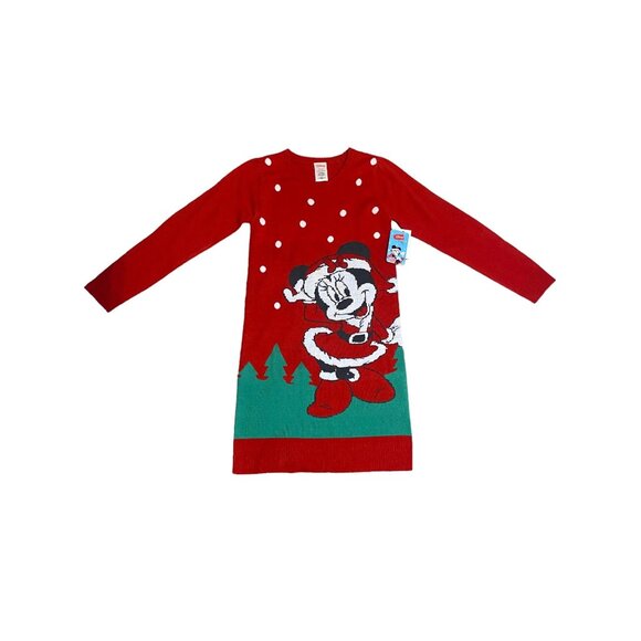 Disney Minnie Mouse Christmas Sweater Dress Size L - Picture 3 of 7